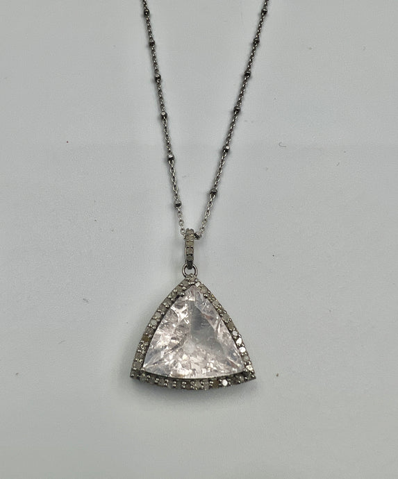 Collar Aguamarina triangular