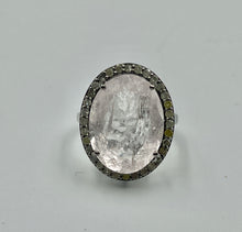 Anillo Aguamarina ovalada T 16