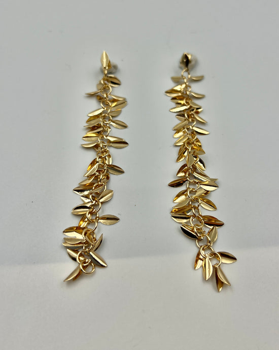 Pendientes largos Hojas