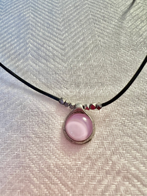 Collar cristal peq. Rosa Formentera