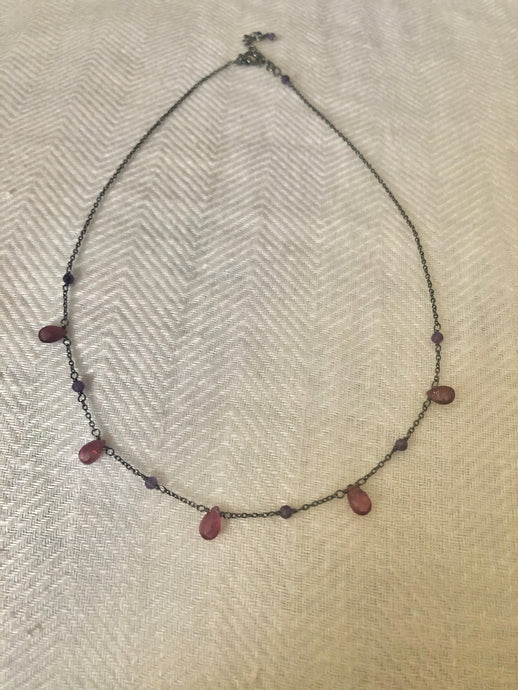 Collar Turmalinas amatistas