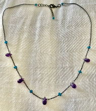 Collar Amatistas y calcedonia NEW