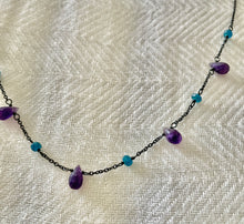 Collar Amatistas y calcedonia NEW